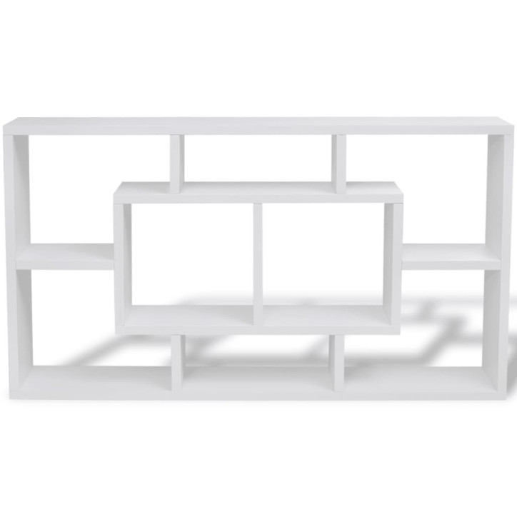 242548 Floating Wall Display Shelf 8 Compartments White