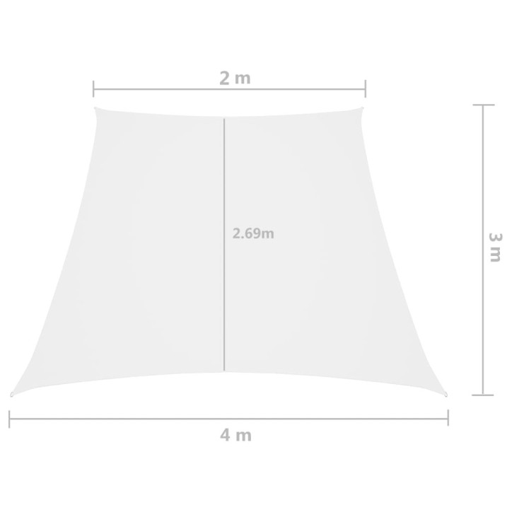 Uždanga nuo saulės, baltos spalvos, 2/4x3m, oksfordo audinys