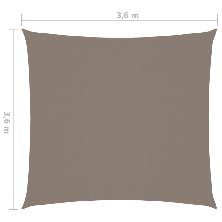 Uždanga nuo saulės, taupe, 3,6x3,6m, oksfordo audinys