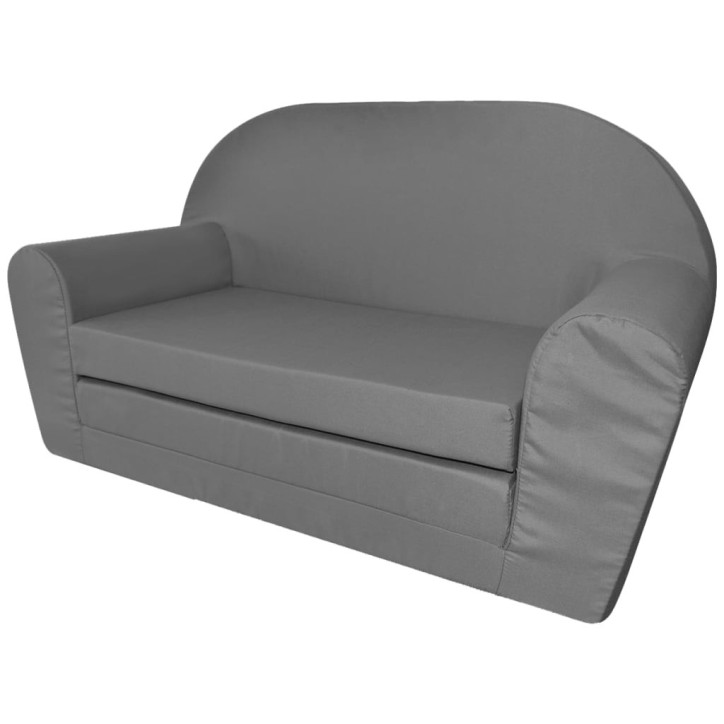 vaikiška ištiesiama sofa, pilka