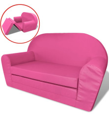 vaikiška ištiesiama sofa, rožinė