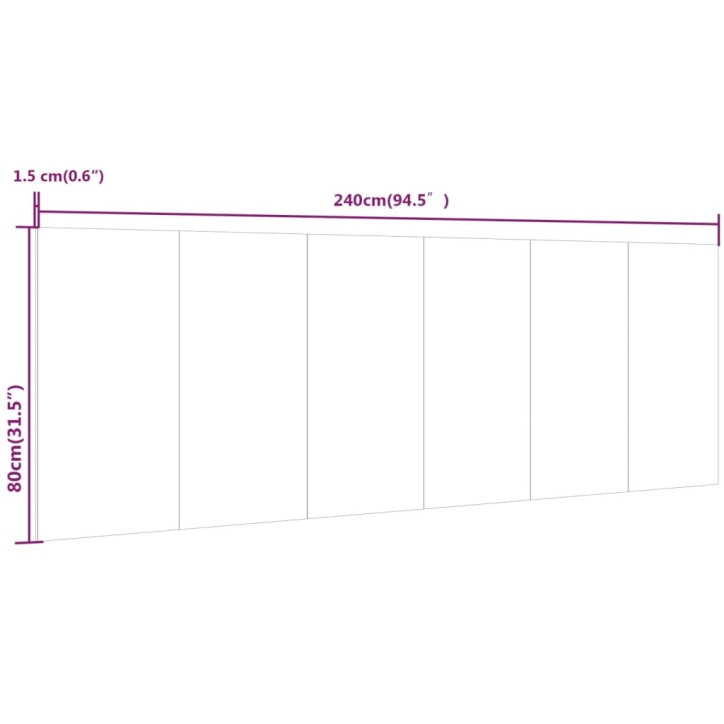 Sieninis galvūgalis, rudas, 240x1,5x80cm, apdirbta mediena