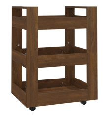 Virtuvės vežimėlis, rudas ąžuolo, 60x45x80cm, apdirbta mediena