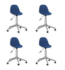 3086056  Swivel Dining Chairs 4 pcs Blue Fabric (2x333469)