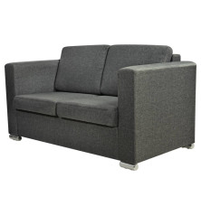 Dvivietė sofa, audinys, tamsiai pilka