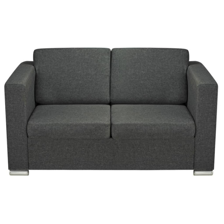 Dvivietė sofa, audinys, tamsiai pilka