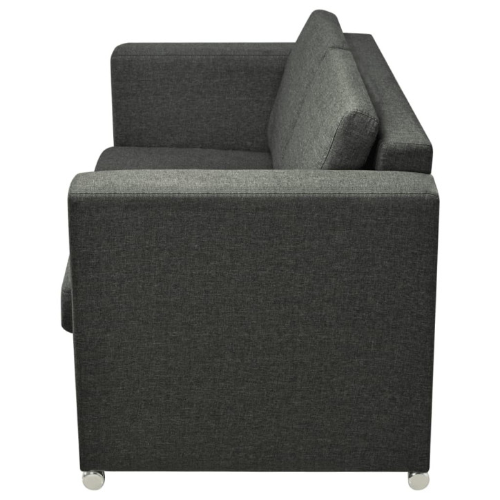 Dvivietė sofa, audinys, tamsiai pilka