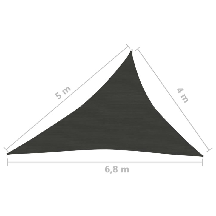 Uždanga nuo saulės, antracito spalvos, 4x5x6,8m, HDPE, 160g/m²