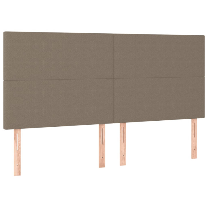 Galvūgalis su LED, taupe spalvos, 160x5x118/128cm, audinys