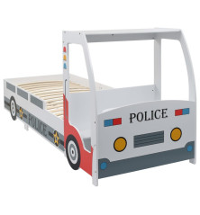 Vaikiška lova policininko mašina su stalu, 90x200 cm
