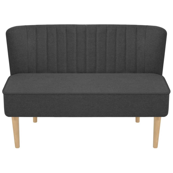 Sofa, tamsiai pilka, audinys, 117x55,5x77cm