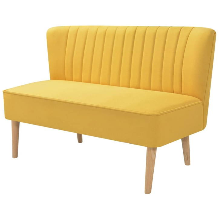 Sofa, audinys, 117x55,5x77cm, geltona