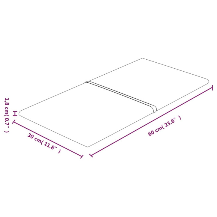 Sienų plokštės, 12vnt., vyno, 60x30cm, aksomas, 2,16m²