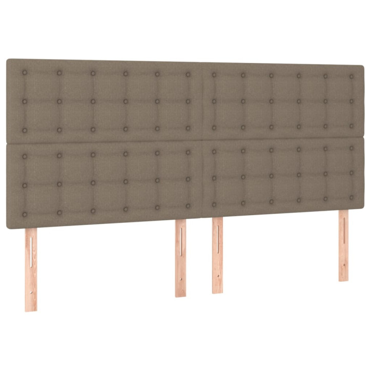 Galvūgalis su LED, taupe spalvos, 180x5x118/128cm, audinys