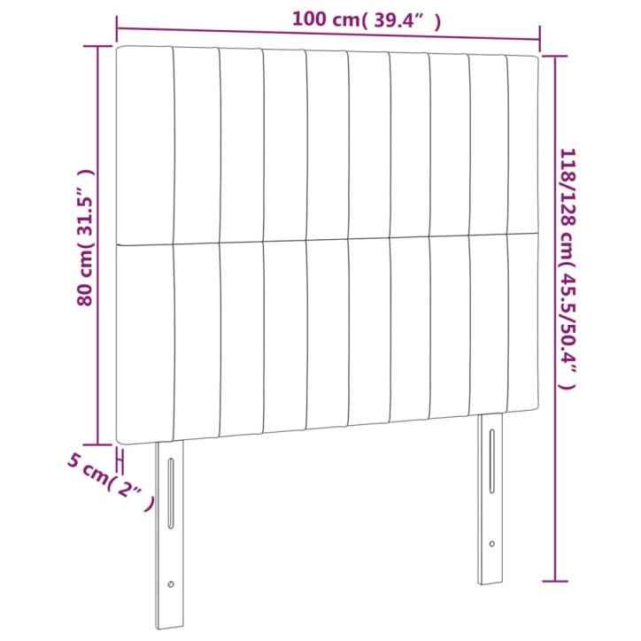 Galvūgalis su LED, mėlynos spalvos, 100x5x118/128cm, audinys