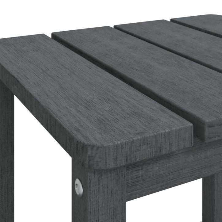 Sodo Adirondack staliukas, antracito spalvos, 38x38x46cm, HDPE