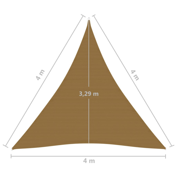 Uždanga nuo saulės, taupe spalvos, 4x4x4m, HDPE, 160g/m²