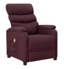 Atlošiamas masažinis krėslas, violetinės spalvos, audinys