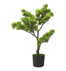 Dirbtinis pinus bonsai medelis su vazonu, 60cm, žalios spalvos