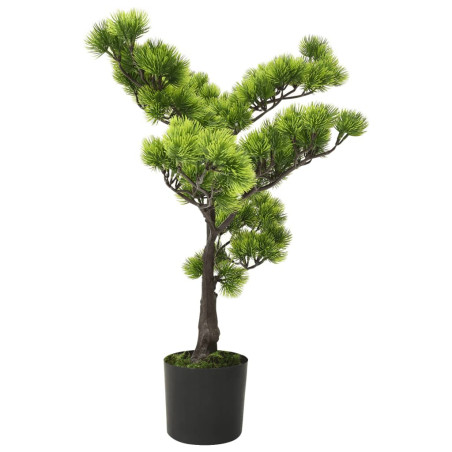 Dirbtinis pinus bonsai medelis su vazonu, 60cm, žalios spalvos