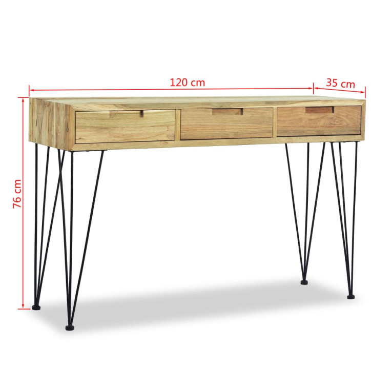 Konsolinis staliukas, 120x35x76cm, masyvus tikmedis