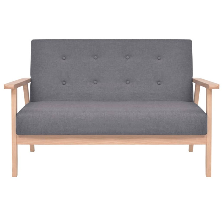 Dvivietė sofa, tamsiai pilkos spalvos, audinys