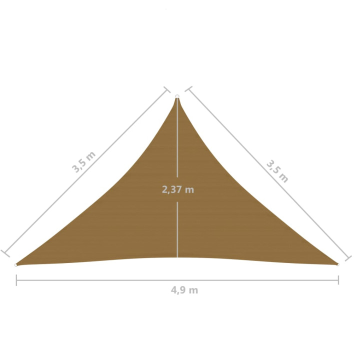 Uždanga nuo saulės, taupe spalvos, 3,5x3,5x4,9m, HDPE, 160g/m²