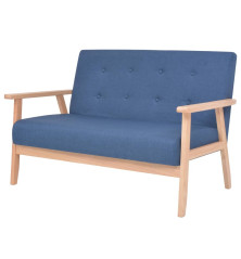 Dvivietė sofa, mėlynos spalvos, audinys