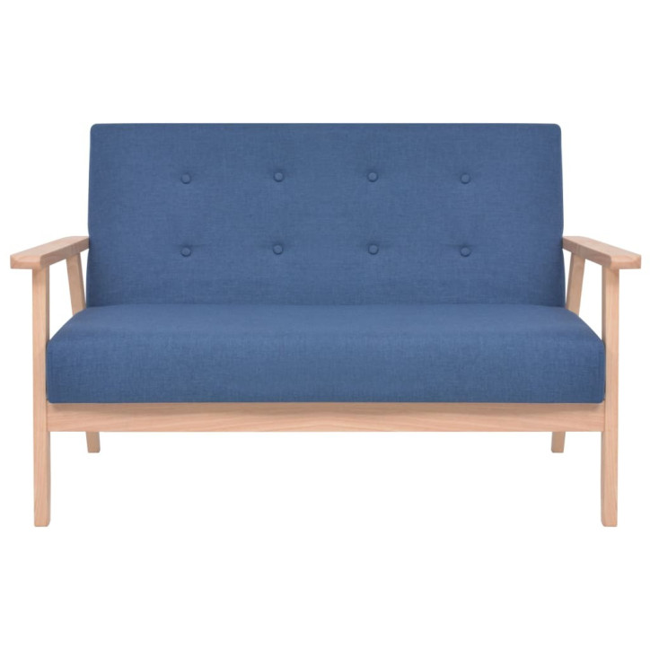 Dvivietė sofa, mėlynos spalvos, audinys