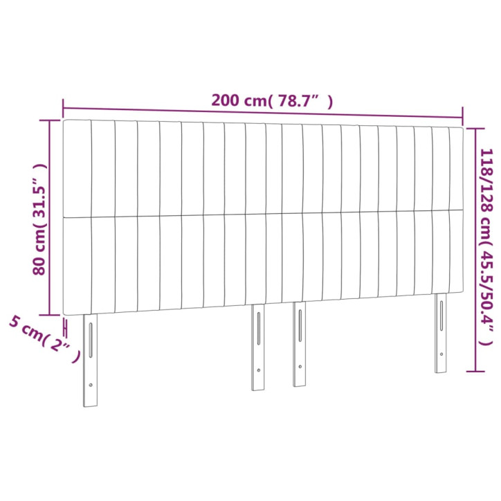 Galvūgalis, 4vnt., juodos spalvos, 100x5x78/88cm, audinys