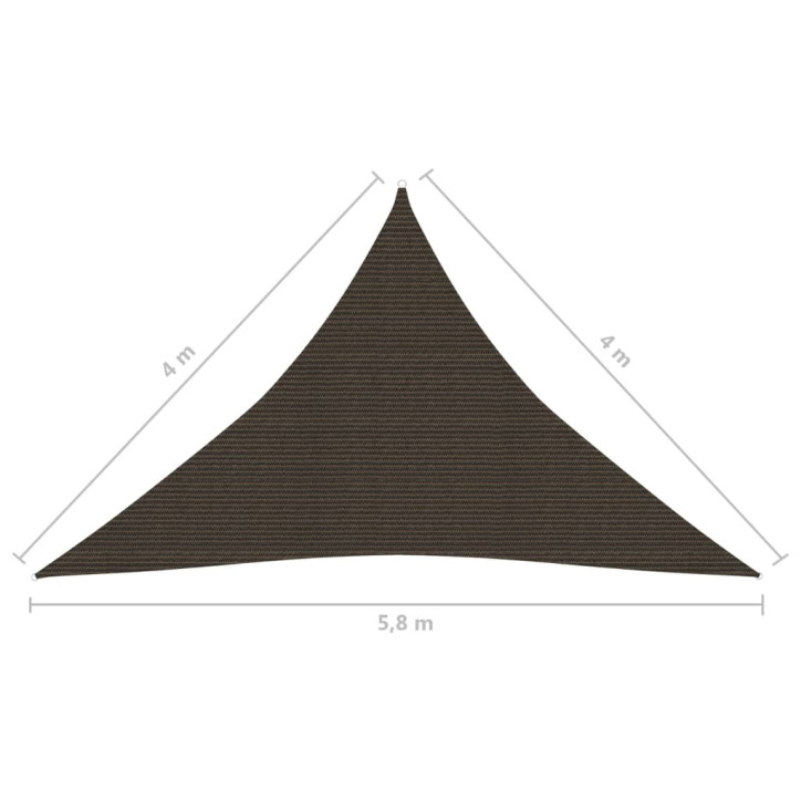 Uždanga nuo saulės, rudos spalvos, 4x4x5,8m, HDPE, 160g/m²