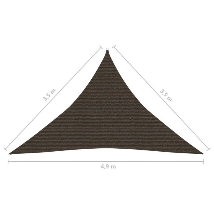 Uždanga nuo saulės, rudos spalvos, 3,5x3,5x4,9m, HDPE, 160g/m²