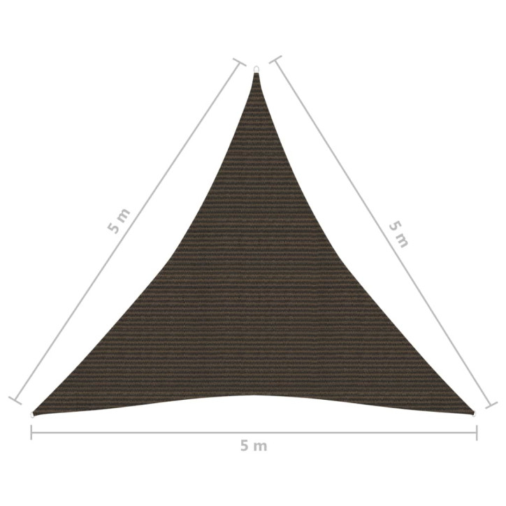 Uždanga nuo saulės, rudos spalvos, 5x5x5m, HDPE, 160g/m²