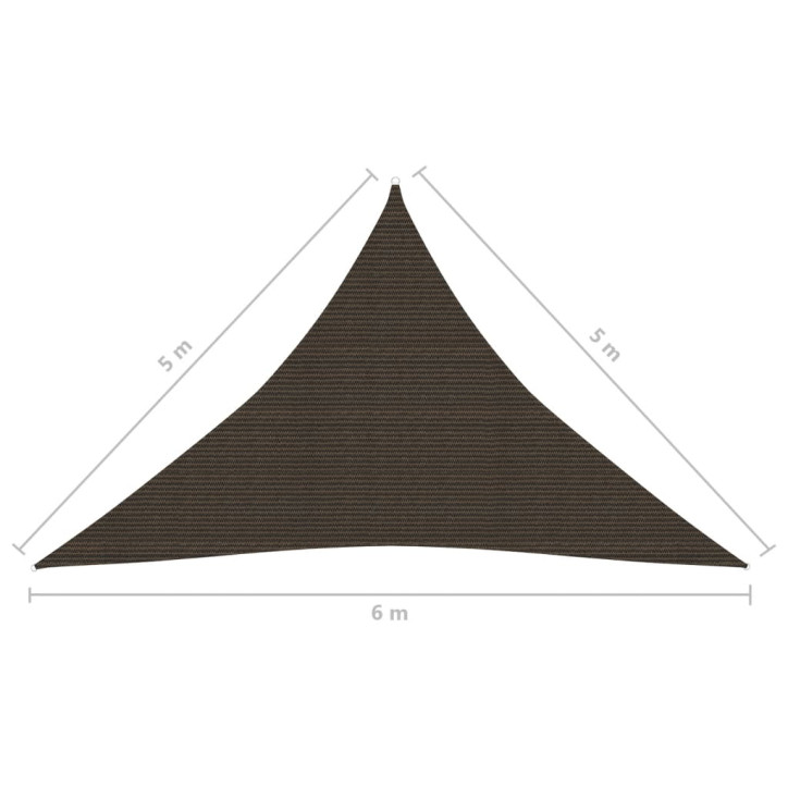 Uždanga nuo saulės, rudos spalvos, 5x5x6m, HDPE, 160g/m²