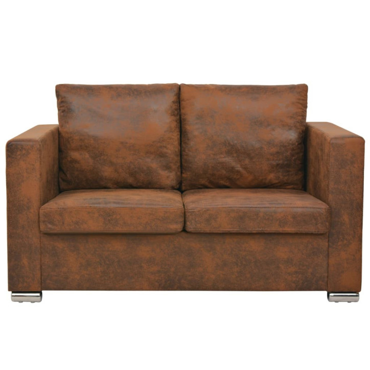 Dvivietė sofa, 137x73x82cm, dirbtinė zomšos oda