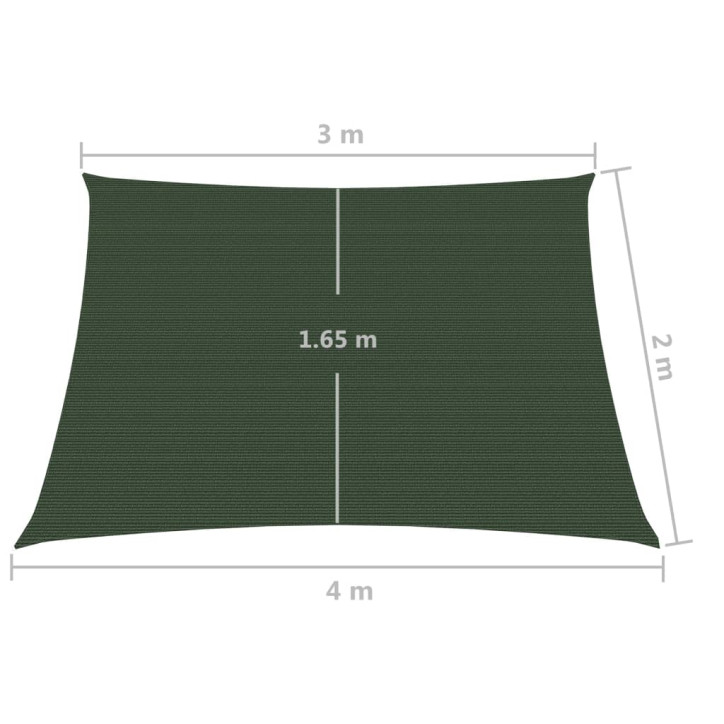 Uždanga nuo saulės, tamsiai žalia, 3/4x2m, HDPE, 160g/m²