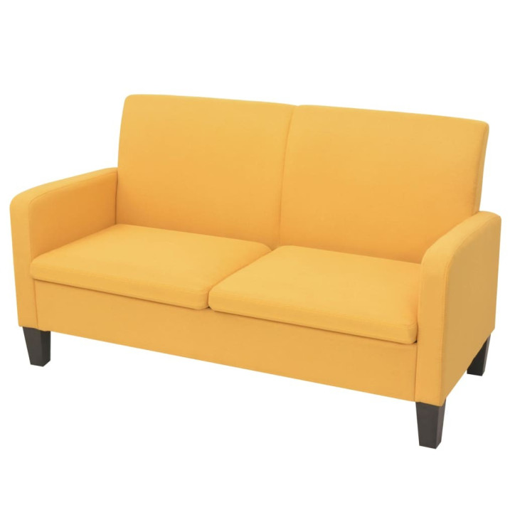 Dvivietė sofa, 135x65x76, geltonos spalvos