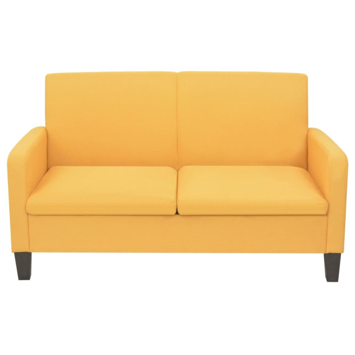 Dvivietė sofa, 135x65x76, geltonos spalvos