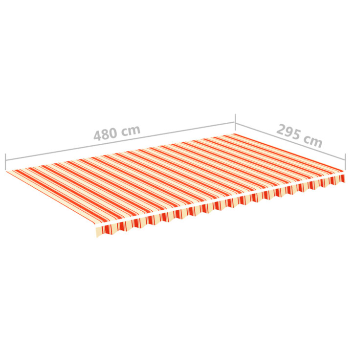 Pakaitinis audinys markizei, geltonos ir baltos spalvos, 5x3m