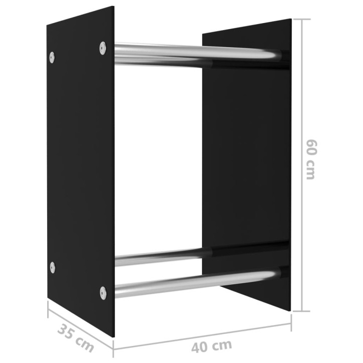 Stovas malkoms, juodos spalvos, 40x35x60cm, stiklas