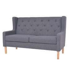 Dvivietė sofa, audinys, pilka