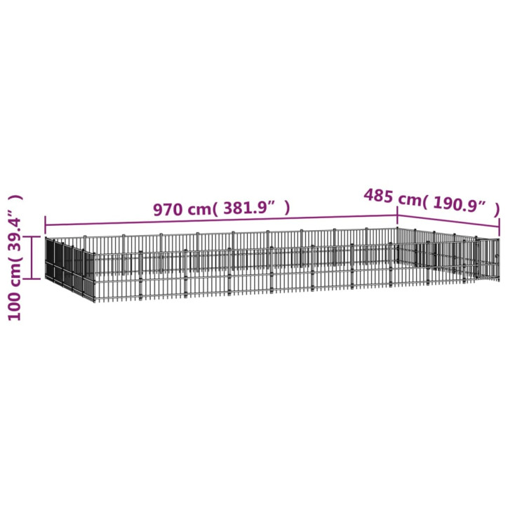 Lauko voljeras šunims, plienas, 47,05m²