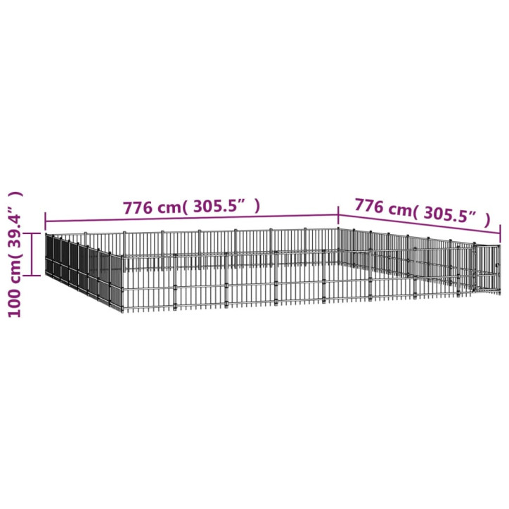 Lauko voljeras šunims, plienas, 60,22m²