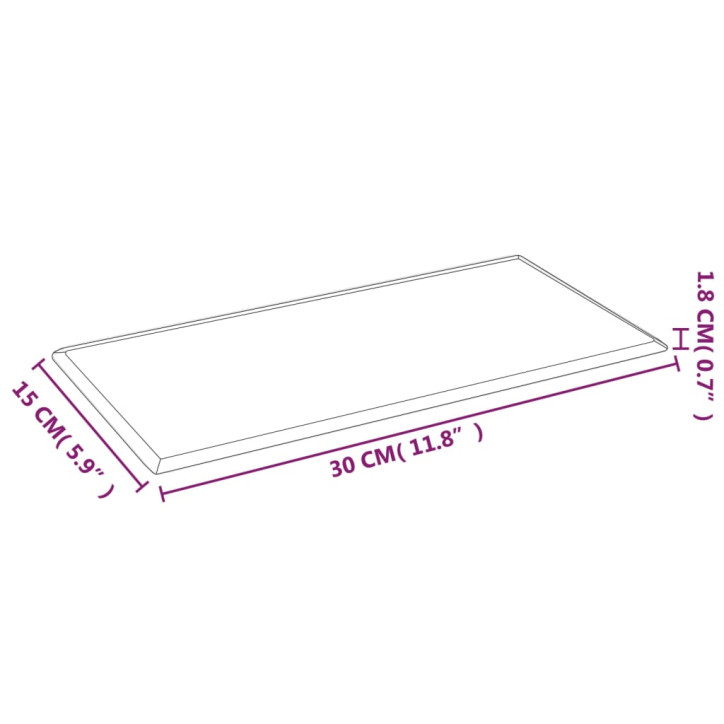 Sienų plokštės, 12vnt., pilkos, 30x15cm, dirbtinė oda, 0,54m²