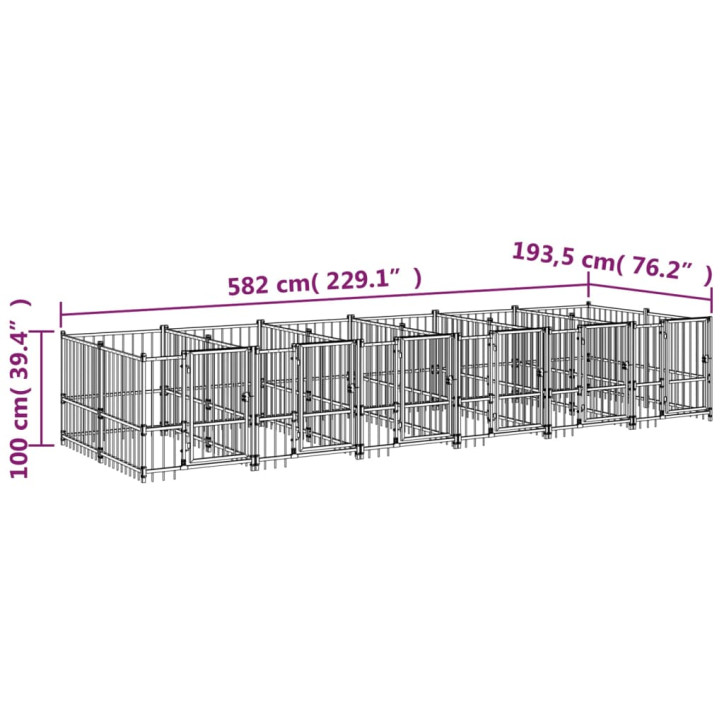 Lauko voljeras šunims, plienas, 11,26m²