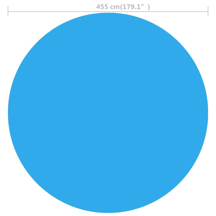 Plūdur. saulės šviesą sugerianti baseino plėvelė, 455cm, mėl.