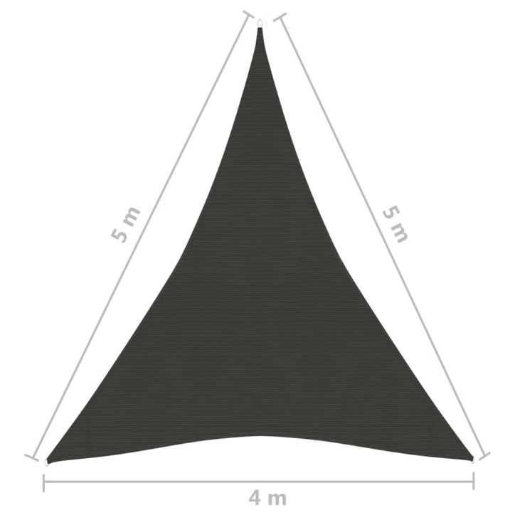 Uždanga nuo saulės, antracito spalvos, 4x5x5m, HDPE, 160g/m²