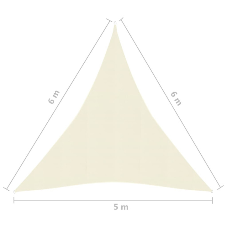 Uždanga nuo saulės, kreminės spalvos, 5x6x6m, HDPE, 160g/m²