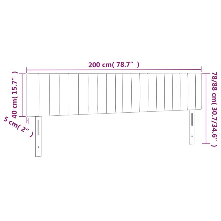 Galvūgalis, 2vnt., juodos spalvos, 100x5x78/88cm, audinys