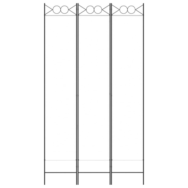 Kambario pertvara, 3 dalių, baltos spalvos, 120x220cm, audinys
